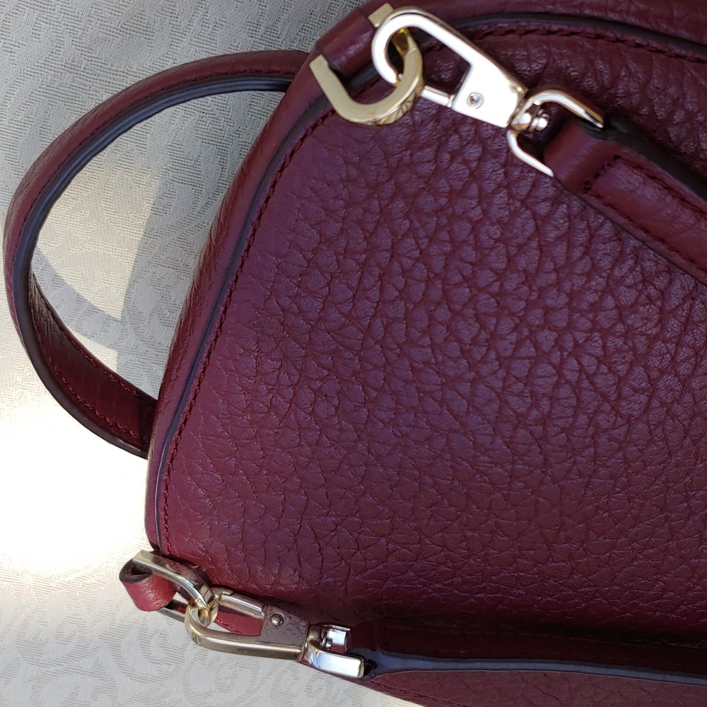 Kate Spade New York Mini Caden Carter Leather Women's Backpack Bag in Burgundy - Picture 10 of 16